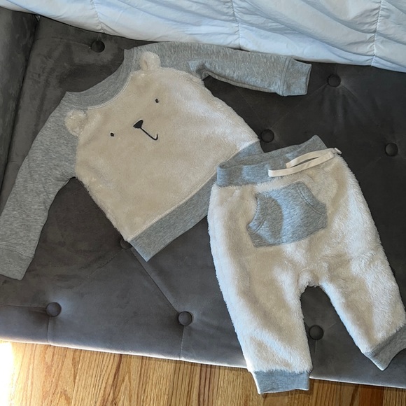 Baby Bear Sherpa Outfit Set - Picture 1 of 5